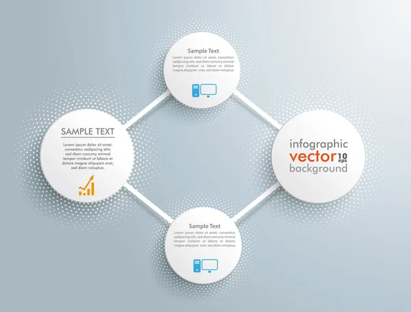 Infographic Network with Circles — Stock Vector