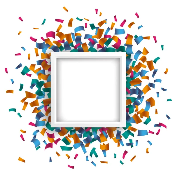 Confettis carrés blancs — Image vectorielle