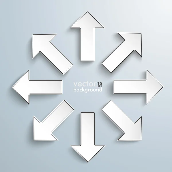 Flechas Todas las direcciones — Archivo Imágenes Vectoriales