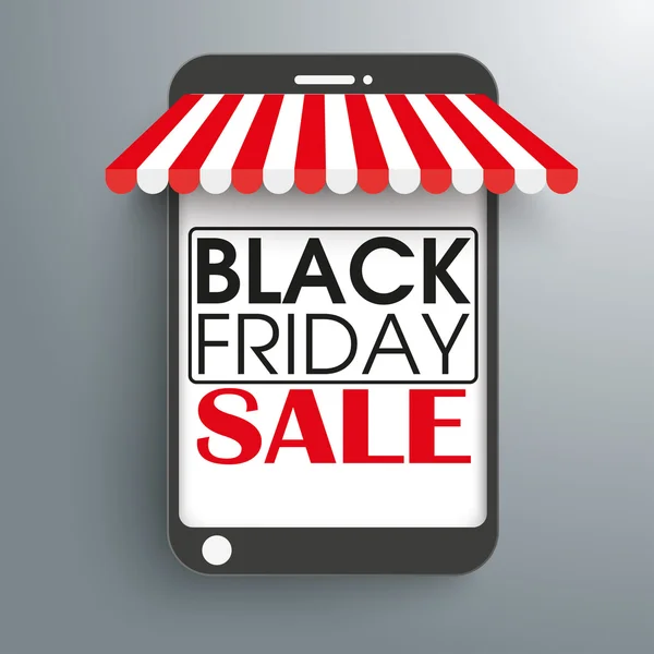 Smartphone-Shop Vorhang Black Friday — Stockvektor