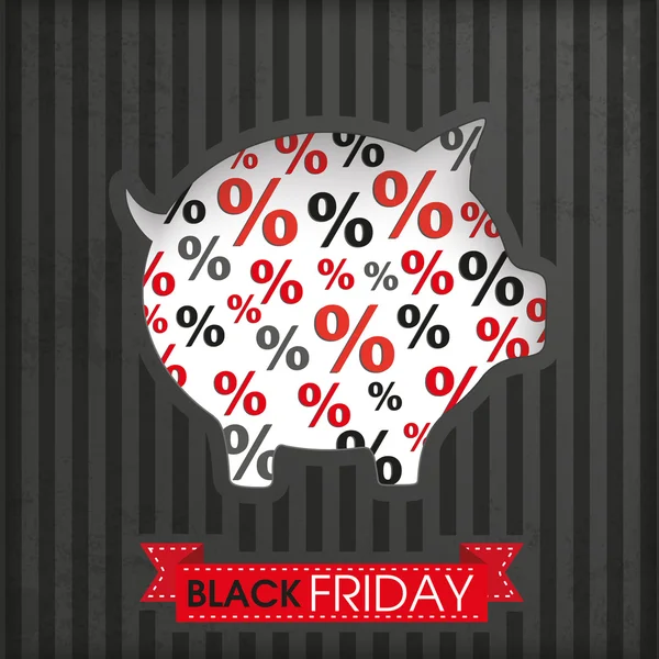 Black Friday procenten — Stockvector