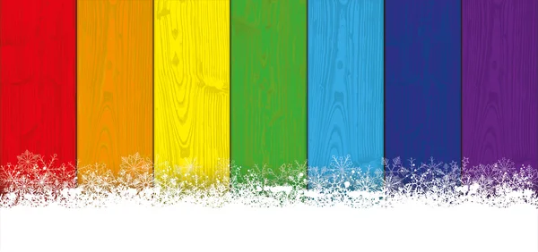 Carta di Natale Laths arcobaleno — Vettoriale Stock