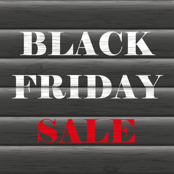 Black Friday Holz Hintergrund — Stockvektor