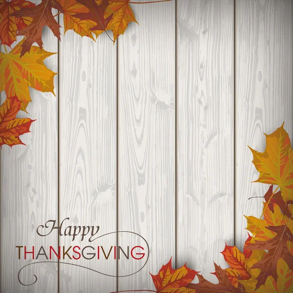 Hösten bladverk trä Thanksgiving — Stock vektor