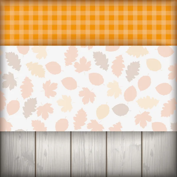 Autumn Checked Cloth Banner — Stock Vector