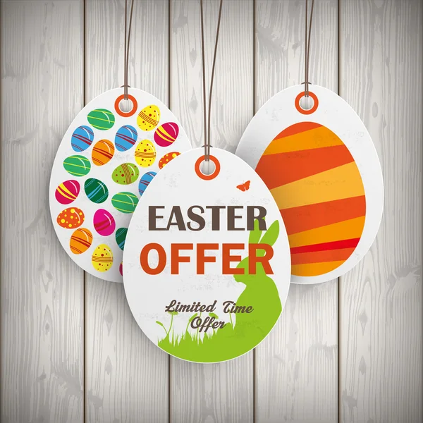 3 Ostern Angebot weißer Preis — Stockvektor