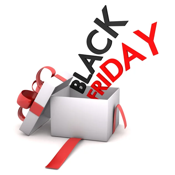 Gift Carton Black Friday — Stock Photo, Image