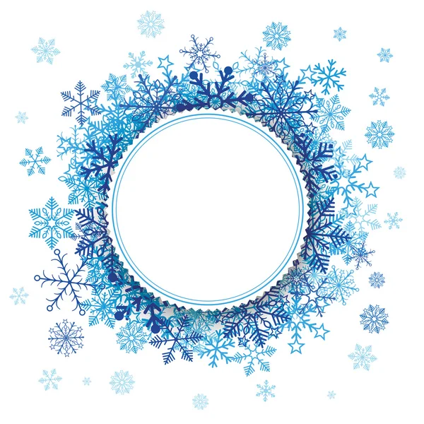 Livre blanc Emblème Flocons de neige — Image vectorielle
