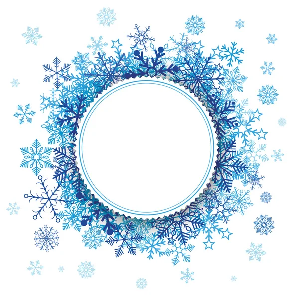 Fiocchi di neve emblema del libro bianco — Vettoriale Stock