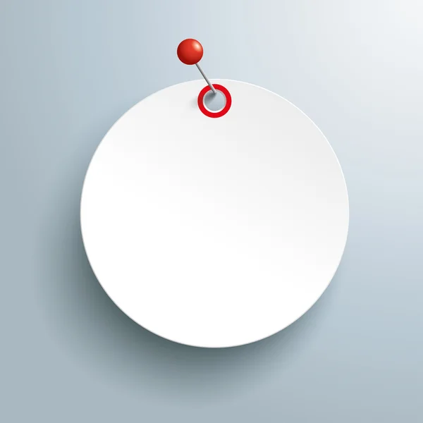 Adesivo carta cerchio Spilla rossa — Vettoriale Stock
