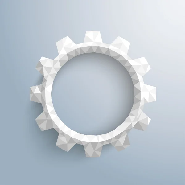 Low Poly Gears — Stock Vector