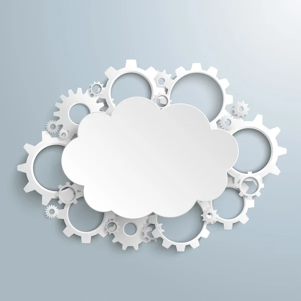 Cloud Gears Engine — Stock Vector