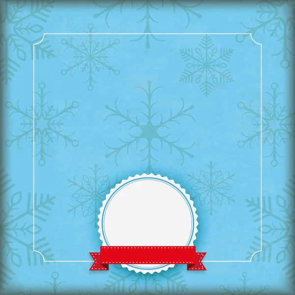 Blauwe Winter Vintage embleem — Stockvector