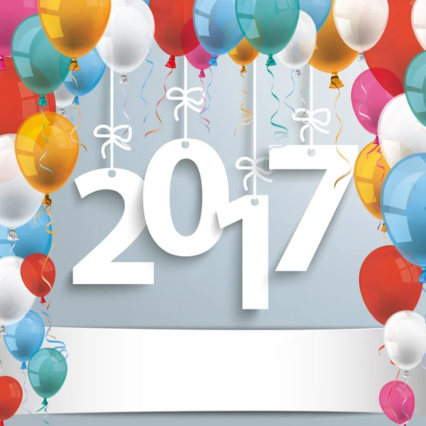 2017 gris fond ballons — Image vectorielle