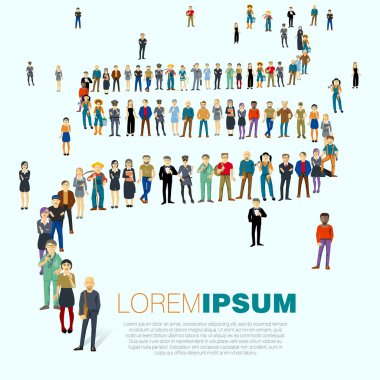 uzun insanlar satırı simgesi