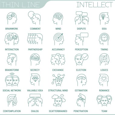 Pazarlama ve strateji Icons set