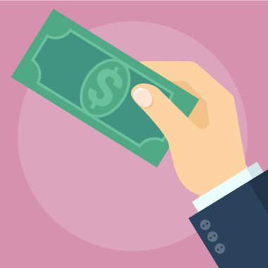 Doları banknot elinde 