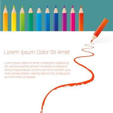 renkli kalemler arka planı