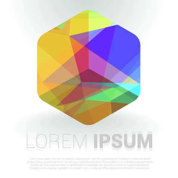 Logo cube coloré abstrait . — Image vectorielle