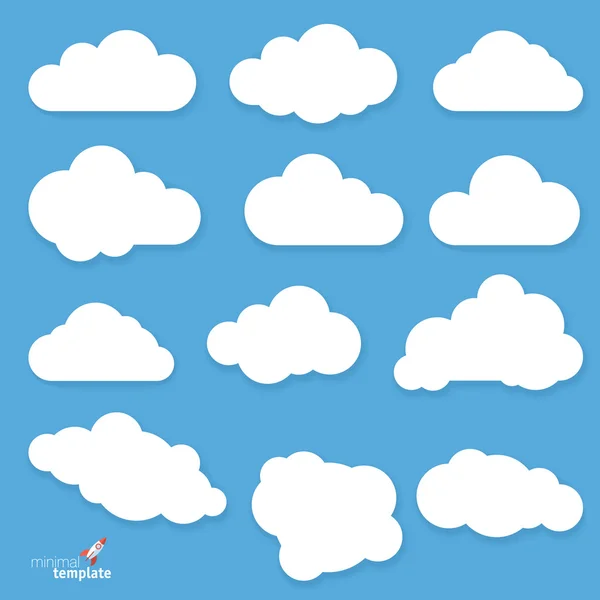 Collection of cloud icons — Stock Vector