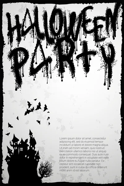 Poster da festa de Halloween — Vetor de Stock