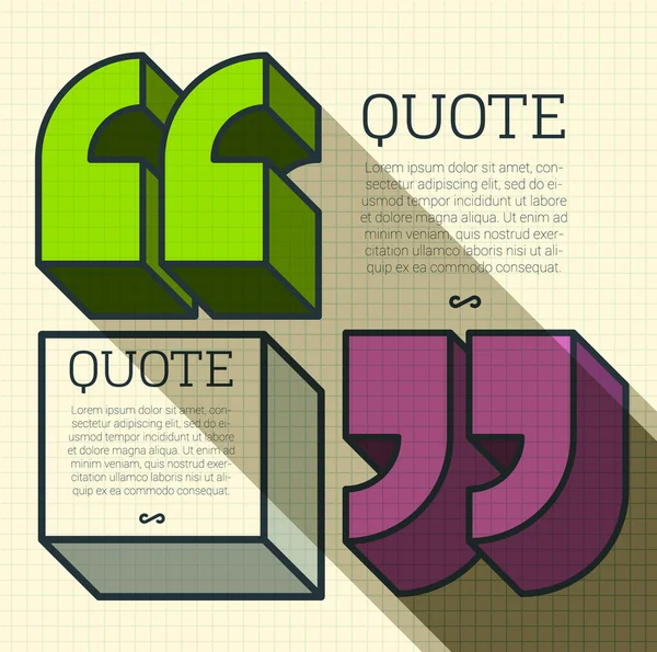 Quote poster template design — Stock Vector