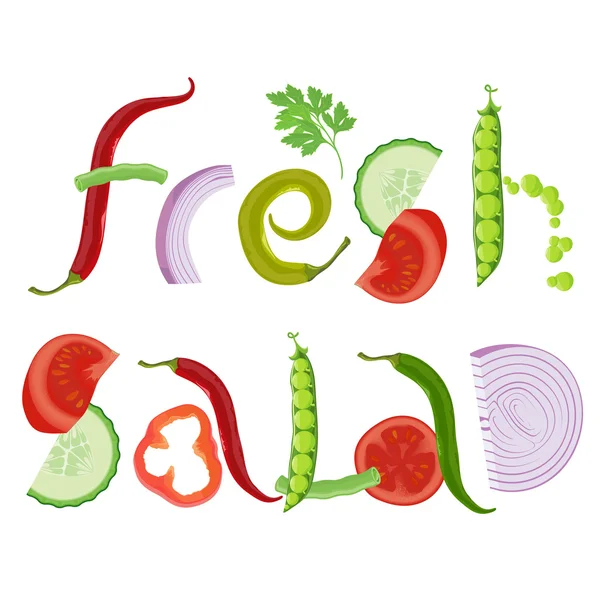 Ensalada fresca logo creativo — Archivo Imágenes Vectoriales