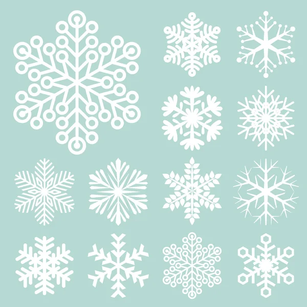 Set of Christmas snowflakes icons — Stock Vector