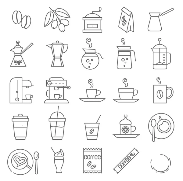 Koffie drinken icons set — Stockvector
