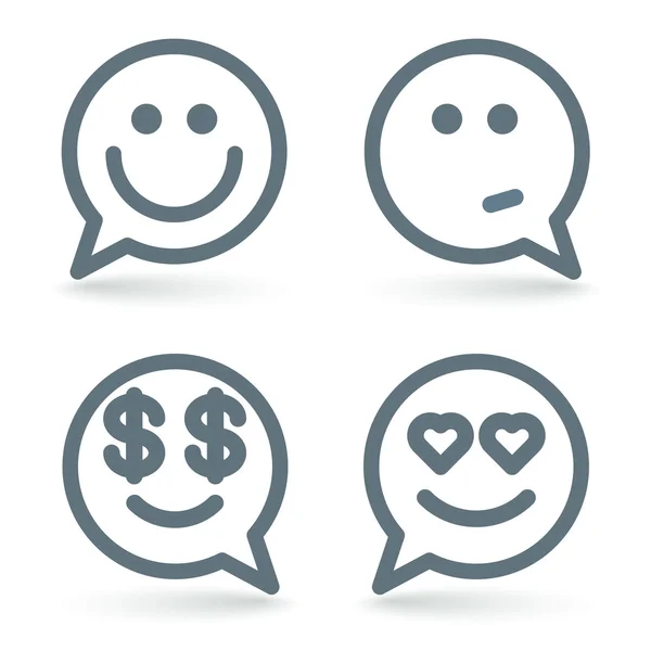 Smile emoticon set di icone — Vettoriale Stock