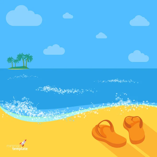 Sea Beach concept de vacances . — Image vectorielle