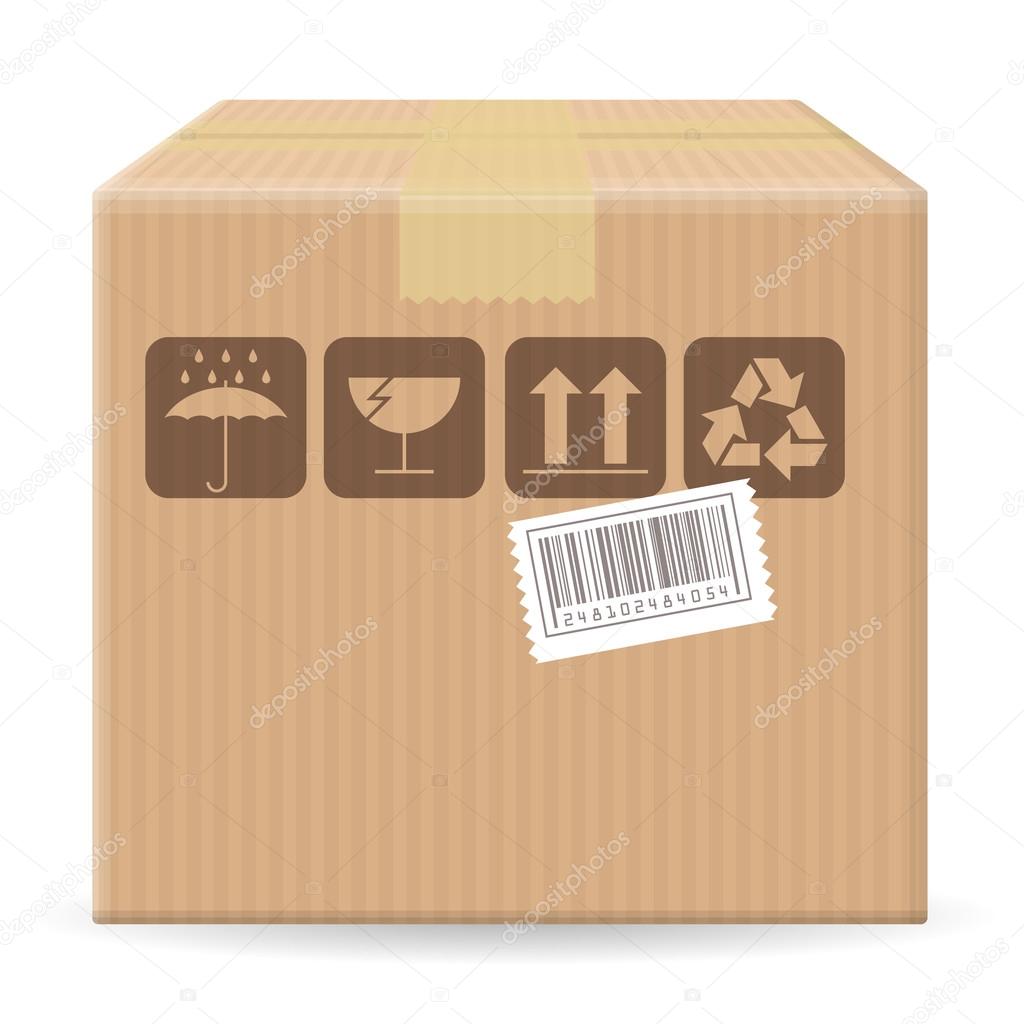 Brown carton parcel packaging 