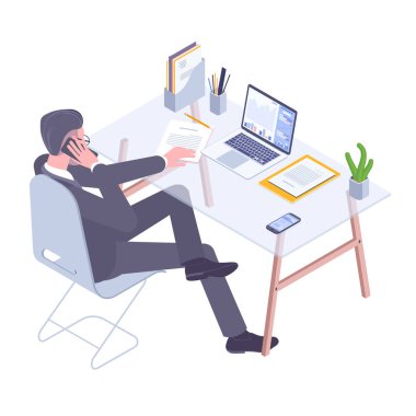 Genç profesyonel iş başında.