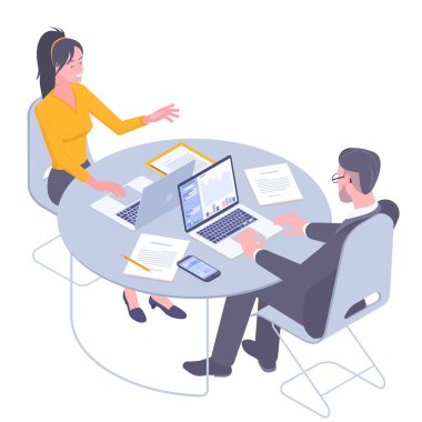 Genç profesyoneller çalışıyor.