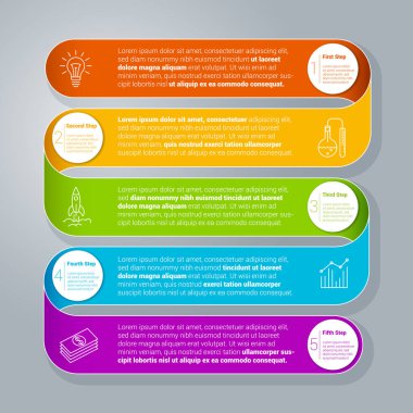 Adım adım bilgi grafikleri şablonu