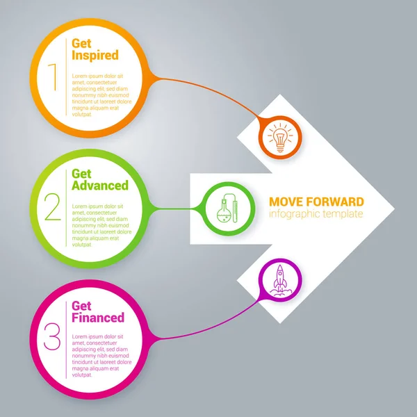 Modèle d'infographie étape par étape — Image vectorielle