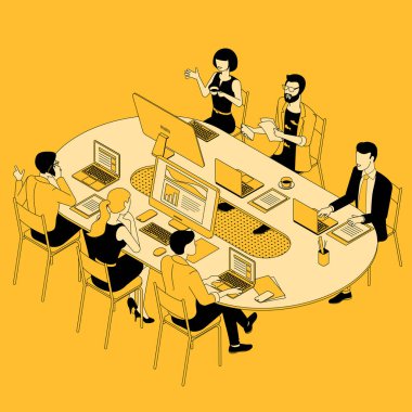 Takım çalışması etkili işbirliği vektörü kavramı.