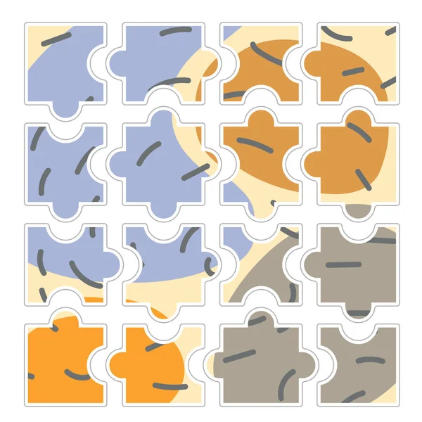 퍼즐 조각 세트 — 스톡 벡터