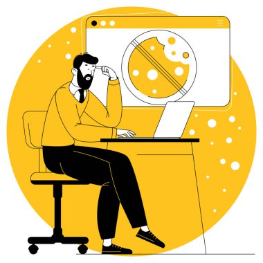 Web çerezi takibi için vektör kavramı.
