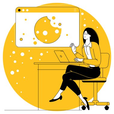 Web çerezi takibi için vektör kavramı.