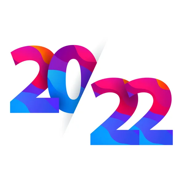 2022 Banner de Año Nuevo. — Vector de stock