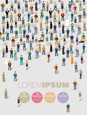 İnsanlar vektör şablonu.