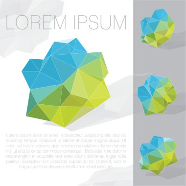 Soyut polihedron vektör şablonu.