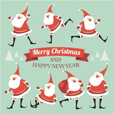 Noel Baba Noel illüstrasyon.