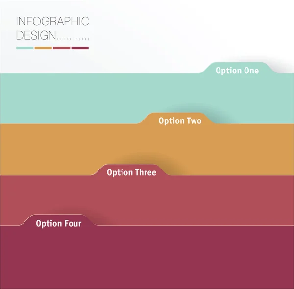 Retro složky Office. Infographic šablona. — Stockový vektor