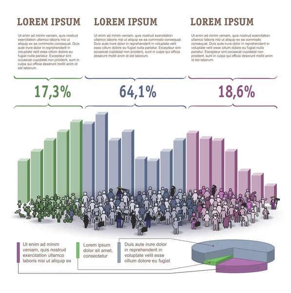 Elementos de diseño de infografías de papel . — Vector de stock