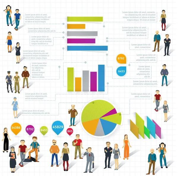 Vorlage für menschliche Infografiken. — Stockvektor