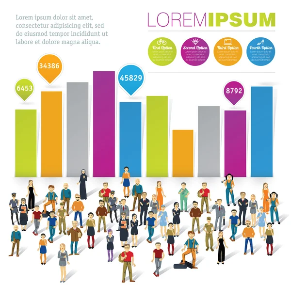 İnsan infographics şablonu.