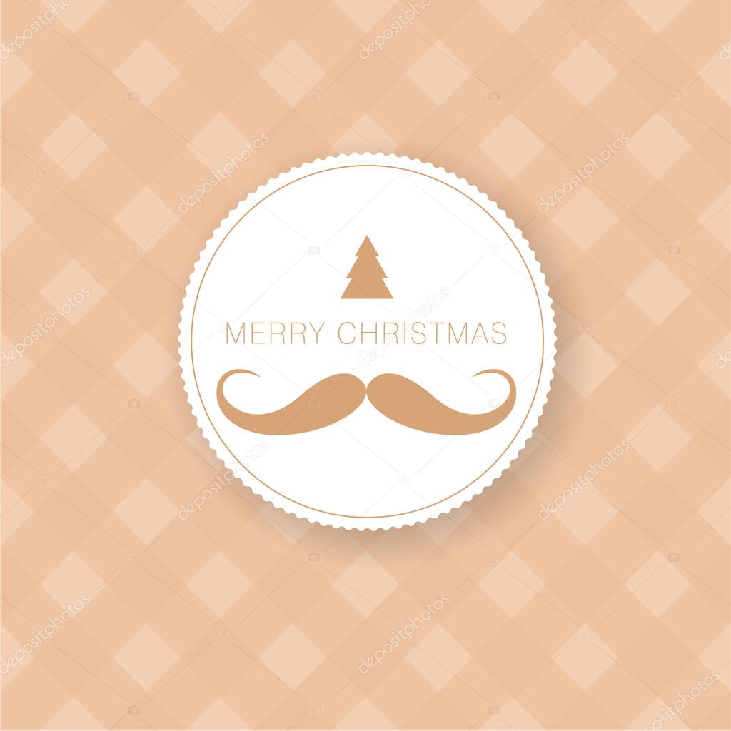 Hipster christmas. christmas and New Year greeting card template.
