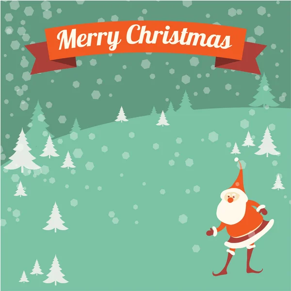 Christmas illustration with Santa. — Stock Vector